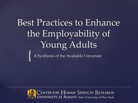 Best Practices to Enhance the Employability of Young Adults