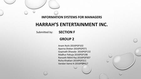 Harrah’s Entertainment Inc.