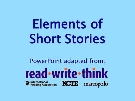 Elements of Short Stories