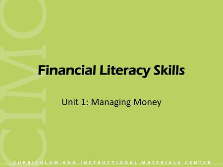 Financial Literacy Skills