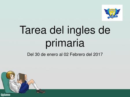 Tarea del ingles de primaria