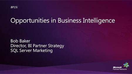 Opportunities in Business Intelligence