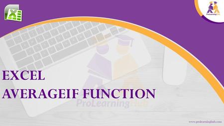 Excel AVERAGEIF Function