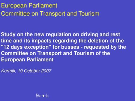 Committee on Transport and Tourism