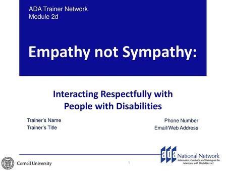 Interacting Respectfully with People with Disabilities