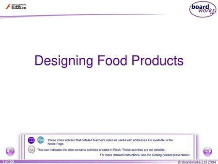 Designing Food Products