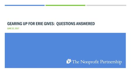 Gearing up for Erie Gives: Questions Answered