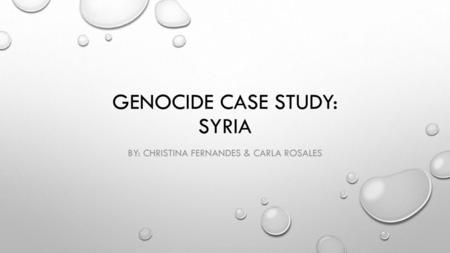 genocide case study: Syria