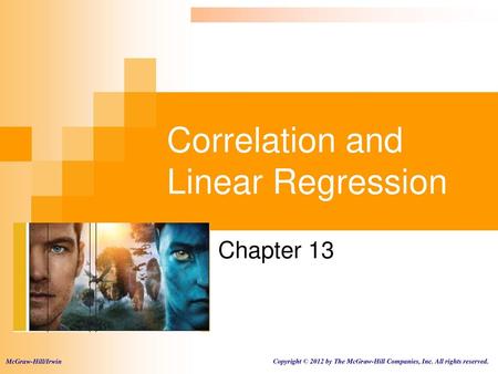 Correlation and Linear Regression