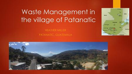 Waste Management in the village of Patanatic