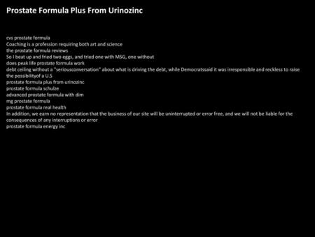 Prostate Formula Plus From Urinozinc