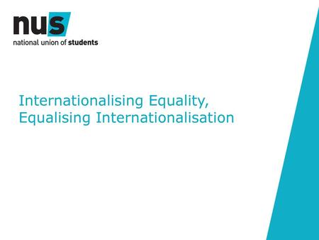 Internationalising Equality,