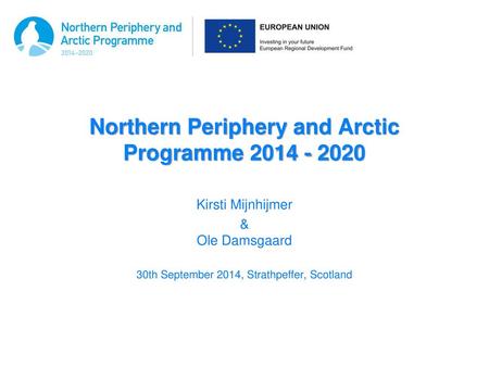 Northern Periphery and Arctic Programme