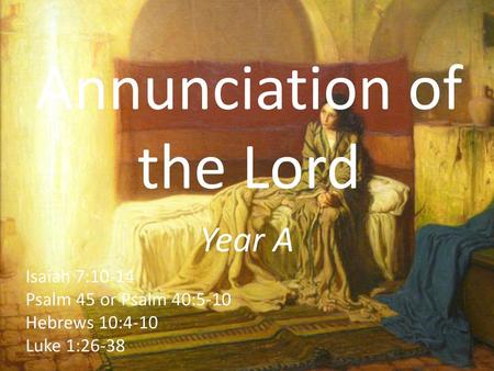 Annunciation of the Lord