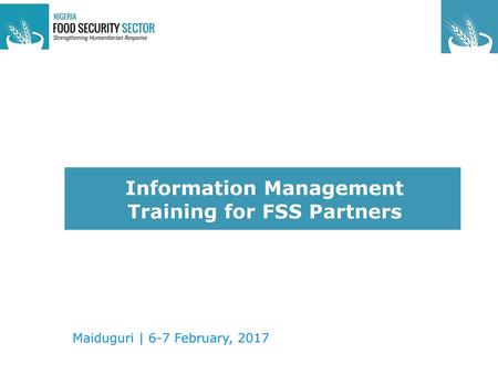 Information Management Training for FSS Partners