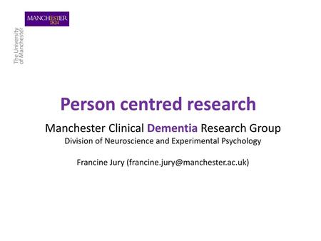 Person centred research