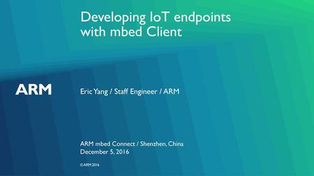 Developing IoT endpoints with mbed Client