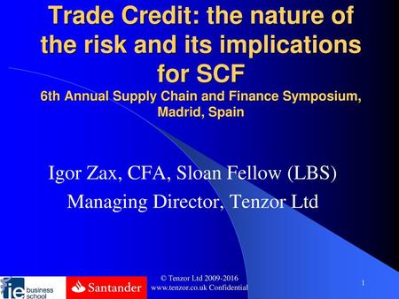 Igor Zax, CFA, Sloan Fellow (LBS) Managing Director, Tenzor Ltd