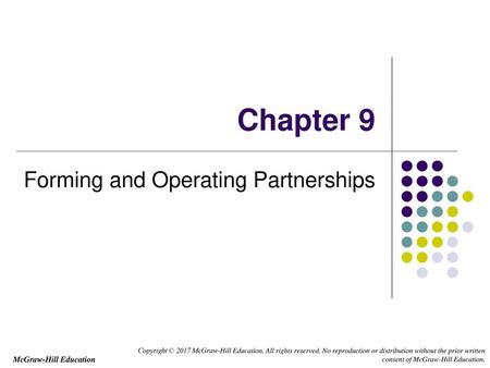 Forming and Operating Partnerships