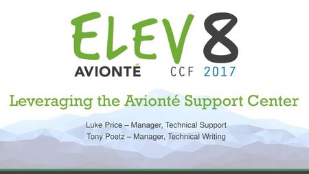 Leveraging the Avionté Support Center