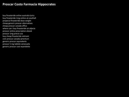 Proscar Costo Farmacia Hippocrates