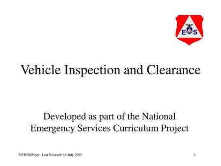 Vehicle Inspection and Clearance