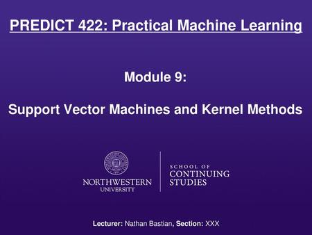 PREDICT 422: Practical Machine Learning