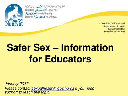 Safer Sex – Information for Educators