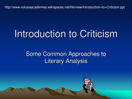 Introduction to Criticism