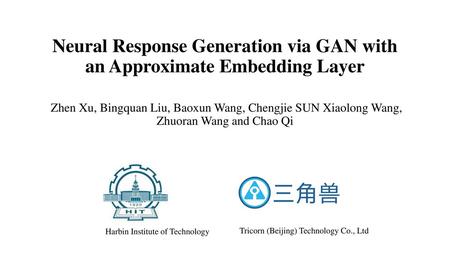 Neural Response Generation via GAN with an Approximate Embedding Layer