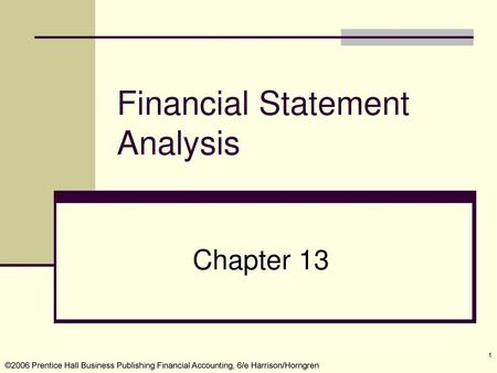 Financial Statement Analysis