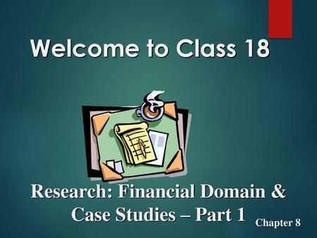 Research: Financial Domain & Case Studies – Part 1