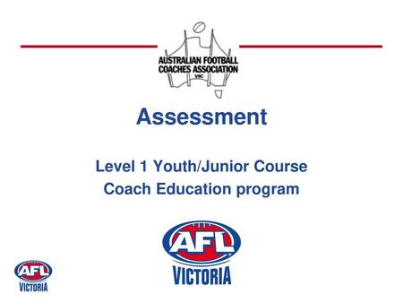 Level 1 Youth/Junior Course Coach Education program