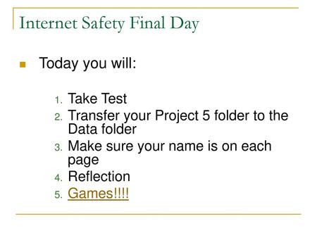 Internet Safety Final Day