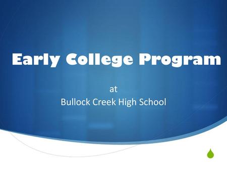 at Bullock Creek High School