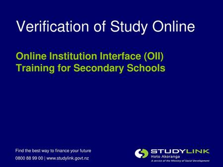 Verification of Study Online