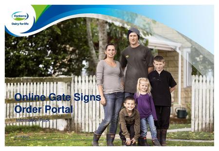 Online Gate Signs Order Portal