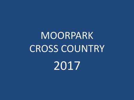 MOORPARK CROSS COUNTRY