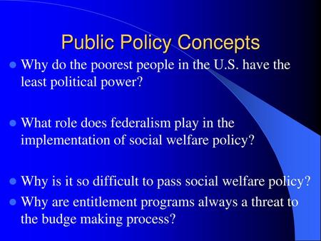 Public Policy Concepts