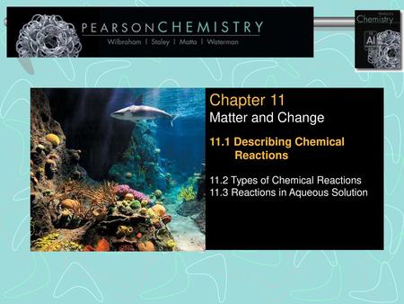 Chapter 11 Matter and Change 11.1 Describing Chemical Reactions