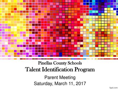 Pinellas County Schools Talent Identification Program