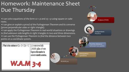 Homework: Maintenance Sheet Due Thursday