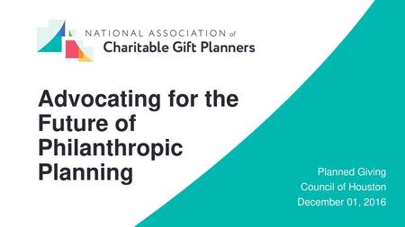 Advocating for the Future of Philanthropic Planning