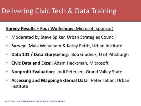 Delivering Civic Tech & Data Training