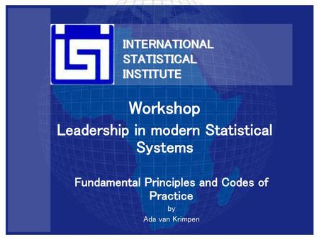 INTERNATIONAL STATISTICAL INSTITUTE