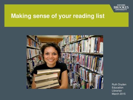 Making sense of your reading list