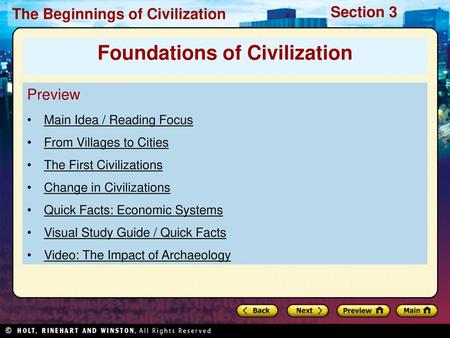 Foundations of Civilization