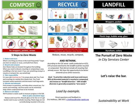 The Pursuit of Zero Waste in City Services Center