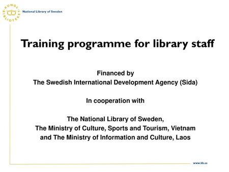 Training programme for library staff