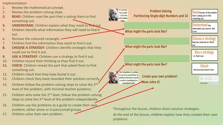 Implementation Review the mathematical concept.